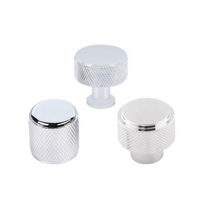 China Modern Hoone Brushed Knurled Nickel Cabinet Knobs Pull Round Door Kitchen Handle Knobs for sale