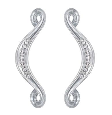 China Modern Hoone Than Crystal Mermaid Pull Handles Wardrobe Handles New Zinc Alloy Fancy Cabinet Handles Door Pull Handles for sale