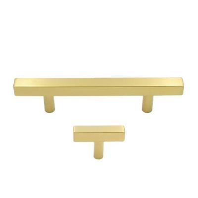 China Hoone Funiture HardwareTiradores Cocina Contemporary Sideboard Pull T-Bar SS Door Handle For Cabinet for sale