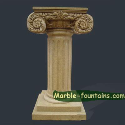 China Column Pillar Base Solid Hand Carving Scamozzi Marble Column Pedestal for sale