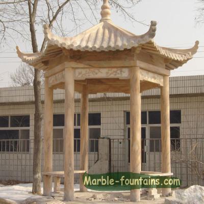 China Factory Chinese Style Marble Western Marble Carving Gazebo for sale