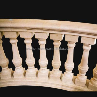 China Porch Customized Balcony Carved Natural Stone Railing for sale