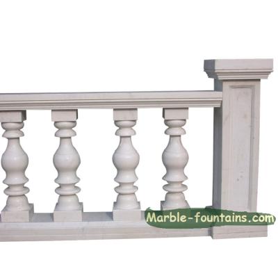 China Porch Balcony Walkways Custom Designs Polished Marble Stone Railing for sale