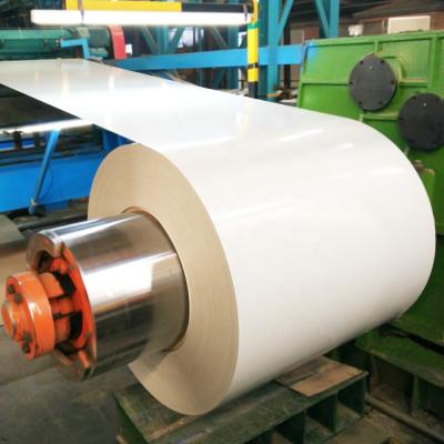 China Transport Prepainted Galvanized Steel Coil PPGI 9003 9016 15+5/5 0.5MM White Cream Color RAL 9010 for sale