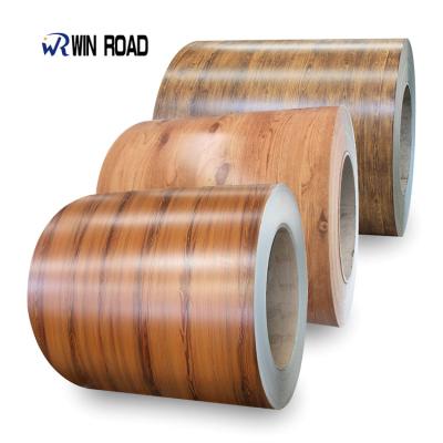 China Construction customized products ppgi wood ppgl coils with beautiful pattern for sale