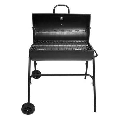 China Easily Assembled Large Camp Barbecue Garden BBQ Grill Large Barrel Charcoal Oil Can BBQ Charcoal Smoker Steel Grill for sale