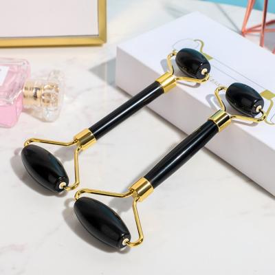 China Private Label Hot Selling Beauty Face Massager Anti Aging Jade Roller For Face Small Obsidian Jade Roller For Face for sale