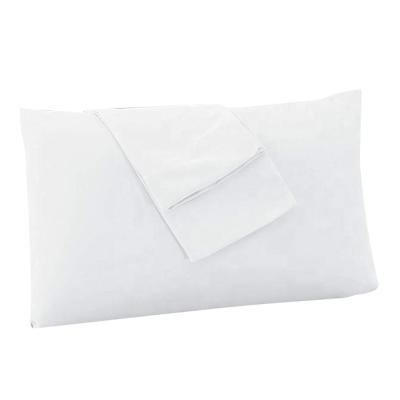 China Anti-bacteria use pillow case wraps style percale 200TC fabric plain white hotel and home bed 100% cotton woven ready to ship single dyed for sale