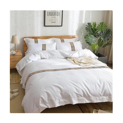 China Hotel Simple High Quality Single Bedding Sheets Satin Linen Linen Sheets for sale