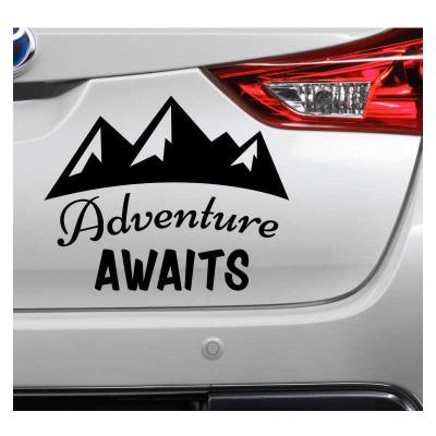 China Waterproof Outdoor UV Proof Usage Logo Custom Exterior Car Vinyl PVC Transfer Decal Car Window Decorative Die Cut Sticker for sale