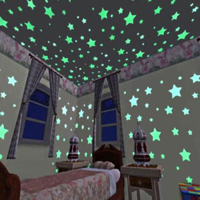 China Decorative Free Design Night Sticker Glowing Stars Sticker, Luminous Stars Stickers, Glowing Star Wall Sticker for sale