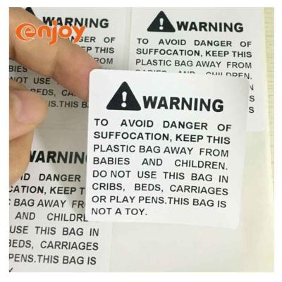 China Waterproof Custom Choking Sticker Warning Label Printing Choking Warning Label for sale