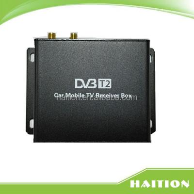 China TV Accessories Car DVB T2 TV Receiver TV Tuner With Dual Chips Dual DVB-T2 Antenas for sale