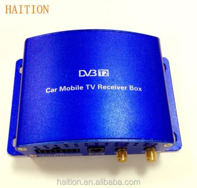 China Spain Car DVB Mobile T2 TV Black Box TV Digital Tuner With Dual Antennas 1080P Work Within 160km/h 110*80*30mm for sale