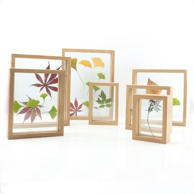 China Wholesale Modern Apperance K&B Home Decorative Dry Flower Leaves MDF Picture Wooden Photo Frames for sale