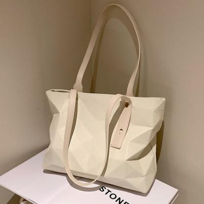 China High Quality Pure Color Big Tote Shopping Tote Handbagd Bags For Women Big Purse for sale