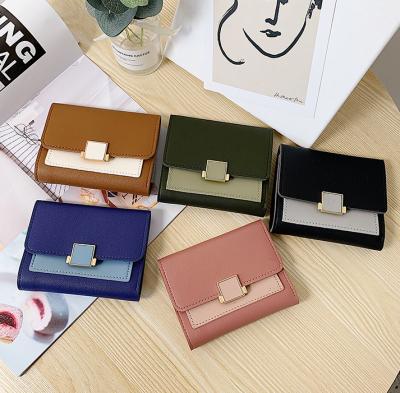 China Cute Lovely Waterproof Contrast Color Mini Bags For Girls Card Holders Small Coin Purses Autumn 2020 for sale