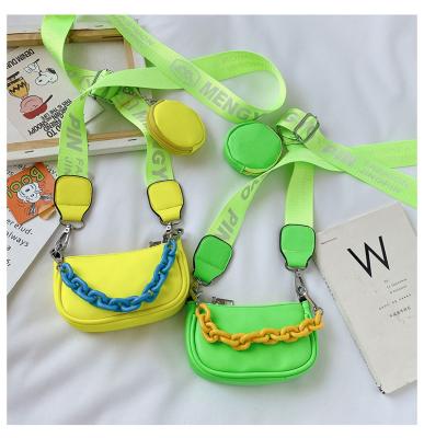 China 2021 new arrival neon color wholesale cute candy little girls bag kids child bags cute mini bags for girls for sale