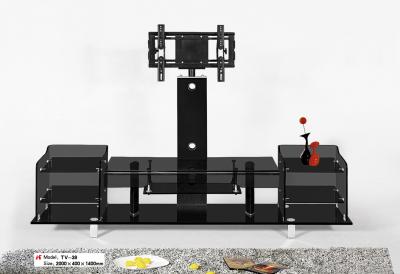 China hot bending glass and stainless legs TV stand TV-39 for sale