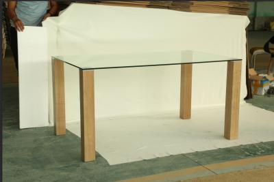 China hot sale glass top dining table T1708 for sale