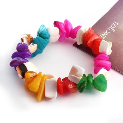 China Fashionable Shell Seashell Cheap Wholesale Elastic Ocean Sea Bracelet for sale