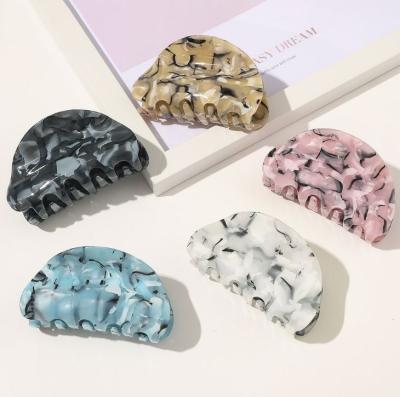 China Black Acetate Style Acetate Korean Hair Claw Stripes Hair Clip Black Claw Hair Accessories For Women for sale