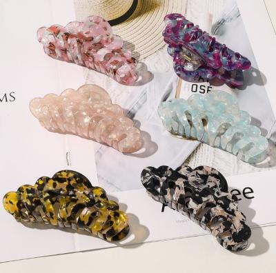 China Large Acetate Hair Style Acetate Hair Claw Korean Multiple Colors Claw Hair Accessories For Women for sale