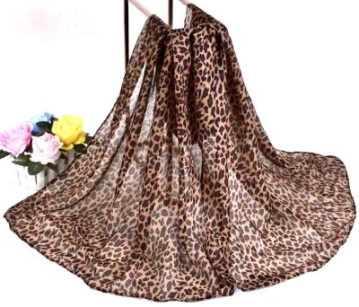 China European Style Spring Bandana Scarf Leopard Print Head Canvas Scarf Silk Satin Scarf Chiffon Summer Style for sale