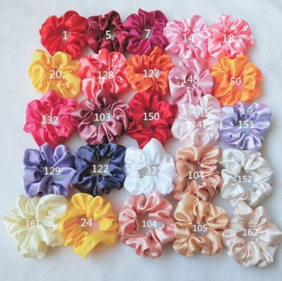 China Fabric Scrunchies Ties Bulk Wholesale Cheap Satin Women Fabric Ponytail Hair Scrunchies for sale