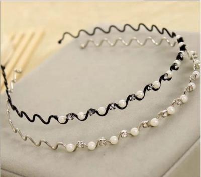 China Vintage Hair Accessories Girls Beads Pretty Handmade Hair Hoop Headband For Women for sale