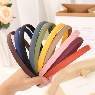 China 1.2cm Sweet Candy Color Frosted Headband Anti-Slip Headband With Teeth For Girls Kids for sale