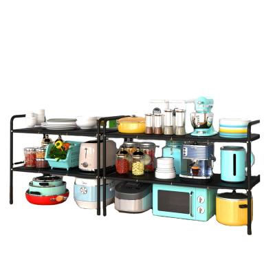 China Factory Sales Workable Kitchen Stainless Steel Sink Frame 2 Tiers With Raising Storage To Rack Home Retractable Shelves Roll Racks for sale