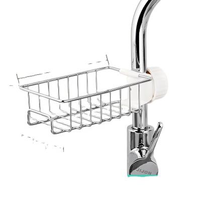 China Home Kitchen Sink Sponge Sponge Drainage Rack Viable Storage Rack Metal Faucet Hanger Hanging Basket Over Sink Creative Storage for sale