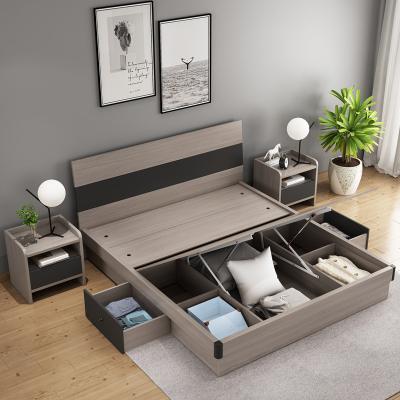 China High Quality Multifunctional Luxury King Frame Furniture Hot Selling Solid Wooden Beds Bedroom Storage Double Beds for sale