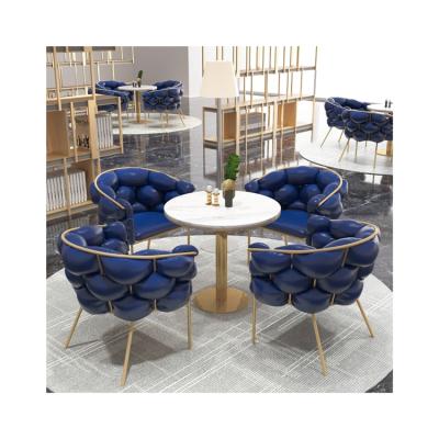 China Modern Modern Restaurant Furniture Dining Design Seater Around Dining Coffee Table Around Marble Table for sale