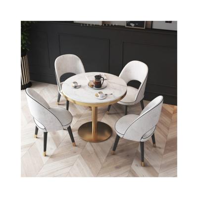 China Modern Home Furniture Modern Dining Room Sets Modern Marble Dining Table Coffee Table And Chairs for sale