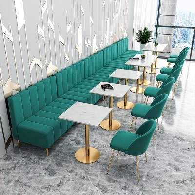 China Modern Commercial Use Double Side Restaurant Booth Seating Fast Food Sofa for sale