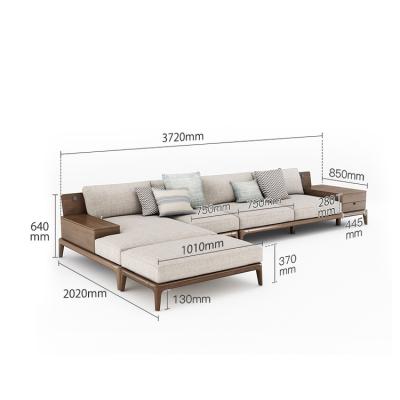 China Removable Modern L Shaped Corner Living Room Couch Sofas Storage Fabric Cover 3-4 Seaters Sectional Sofa for sale