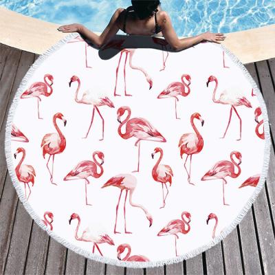 China Safe For Kids In Stock Wholesale Custom Superfine Fiber Large Round Beach Towels Round Beach Towels for sale