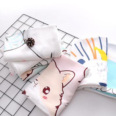 China Summer Cotton Thin Bamboo Ice Folded Silk Baby Wrap Wrap Blanket for sale