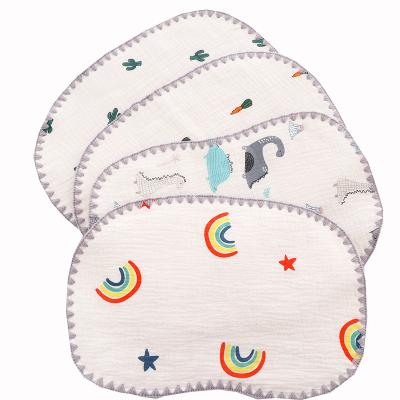 China Custom Baby Spring Summer Folded 10 Layers Cotton Gauze Pillow For Newborn Baby Flat Pillow for sale