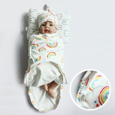 China Custom Folded Without Sleeves Cotton Organic Baby Portable Sleeping Bags Wrap Weighted Sleep Bag for sale