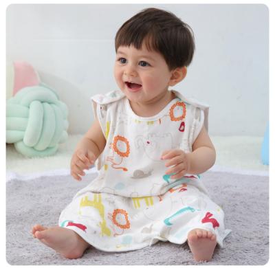 China Anti-kick Folded Direct Children's Gauze Cotton Factory Supply Summer Vest Set for sale