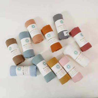 China Ins Baby Blanket Muslin Wrap Blankets Cotton 47*47 Bamboo Organic Soft New Design Solid Color Wrap Blankets for sale