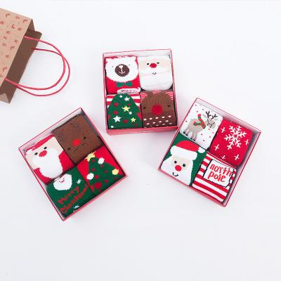 China Sporty Baby Cotton Christmas Stocking Socks Gift Box Christmas Decoration Unisex Socks for sale