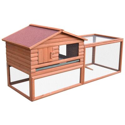 China New Arrival Large Design Rabbit Outdoor Wooden Cage Chinese Fir Outdoor Run Wooden Rabbit Hutch House With Window for sale