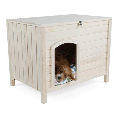 China Customized Viable Luxury Fir Large Outdoor Waterproof Dog Cage Indoor Wooden Kennel for sale