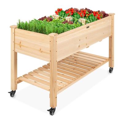 China Garden Elevated Pastoral Durable Vegetable Raised Planter Box Flower Grow Plant Bed for sale