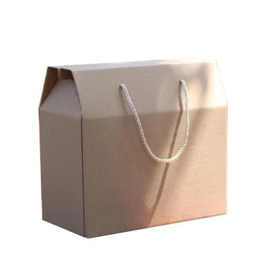 China Recycled Materials Kraft Hand-Held Gift Box Gift Outer Packaging Flower Bouquet Gift Box for sale