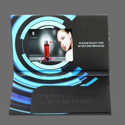 China Bespoke 5 Inch Video Brochure Card , LCD Greeting Card With Video Screen for sale